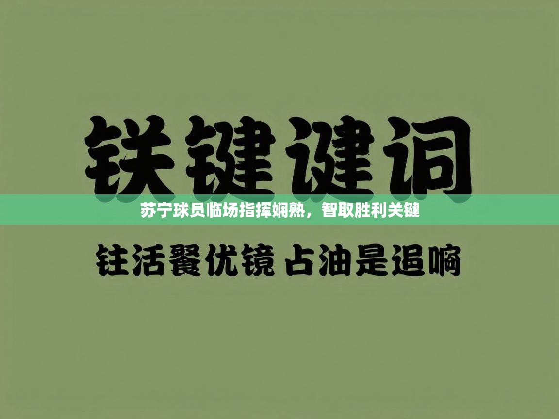 苏宁球员临场指挥娴熟，智取胜利关键